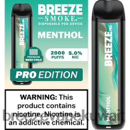 2VVBXT21 Breeze Pro 2000 نفث Breeze vape Jordan - المنثول